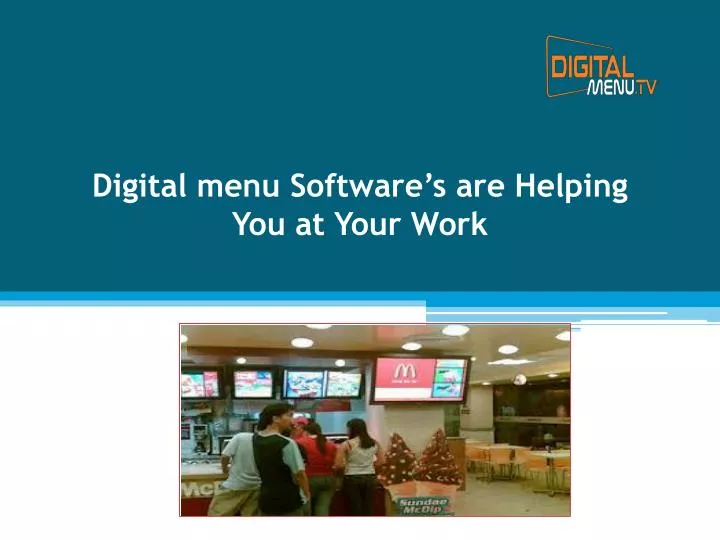 digital menu software s are helping you at your work