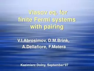 Vlasov eq. for finite Fermi systems with pairing