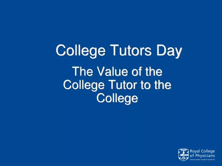 college tutors day