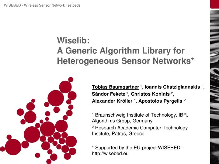 wiselib a generic algorithm library for heterogeneous sensor networks