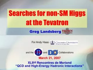 Searches for non-SM Higgs at the Tevatron