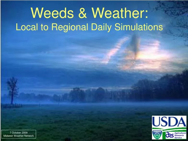 weeds weather local to regional daily simulations