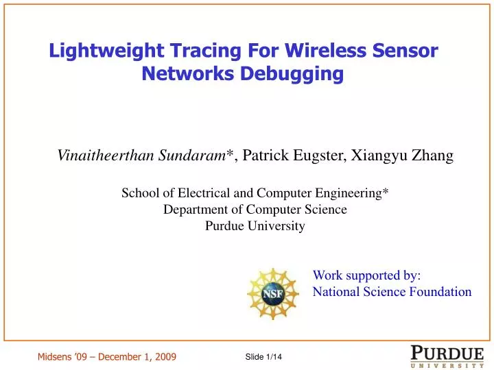 lightweight tracing for wireless sensor networks debugging