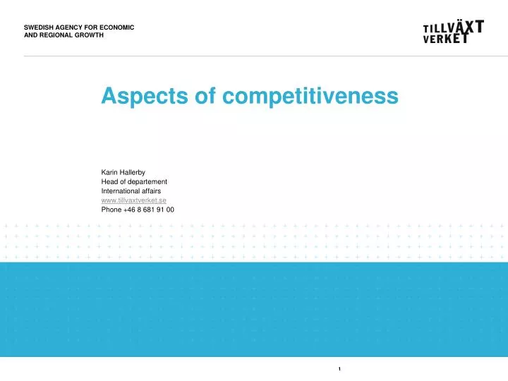 aspects of competitiveness