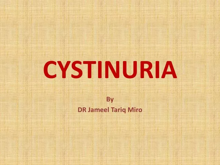 cystinuria