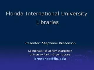 Florida International University Libraries