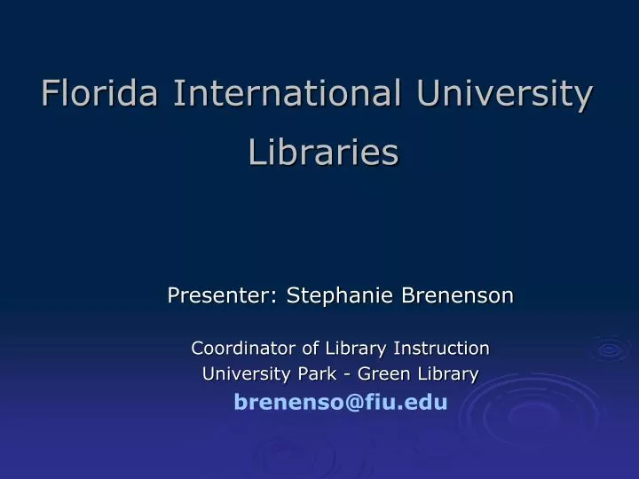 florida international university libraries