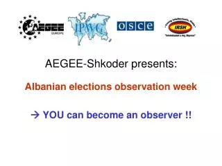 AEGEE-Shkoder presents: