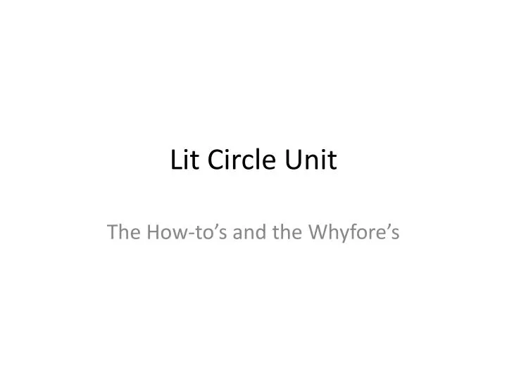 lit circle unit