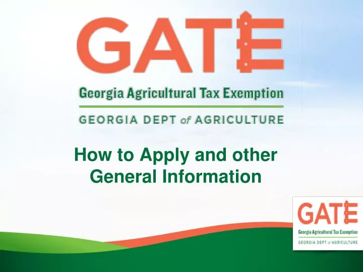 how to apply and other general information