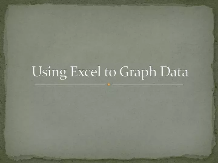 using excel to graph data