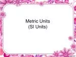 Metric Units (SI Units)