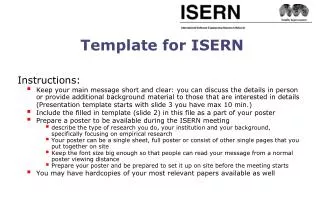 Template for ISERN