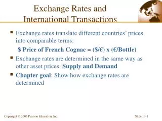 Exchange Rates and International Transactions