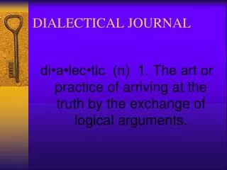 DIALECTICAL JOURNAL