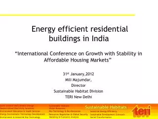 Energy efficient residential buildings in India