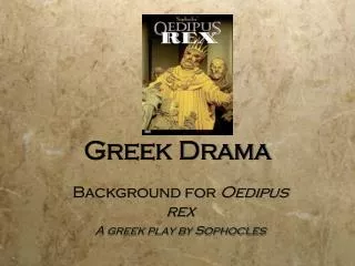 Greek Drama