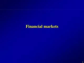 Financial markets