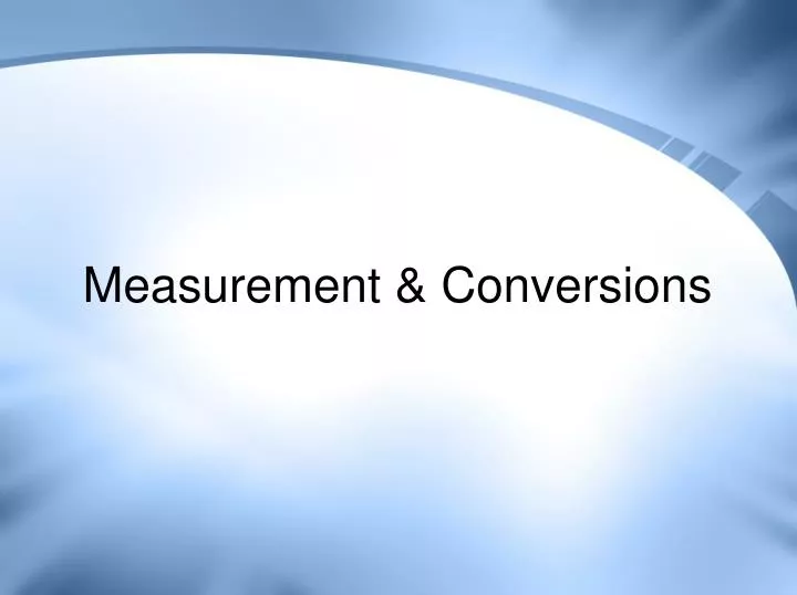 measurement conversions