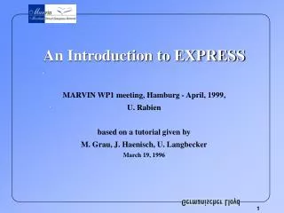 An Introduction to EXPRESS