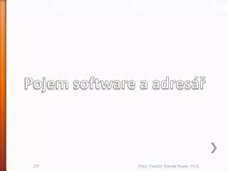 pojem software a adres