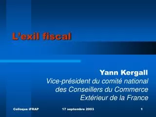l exil fiscal