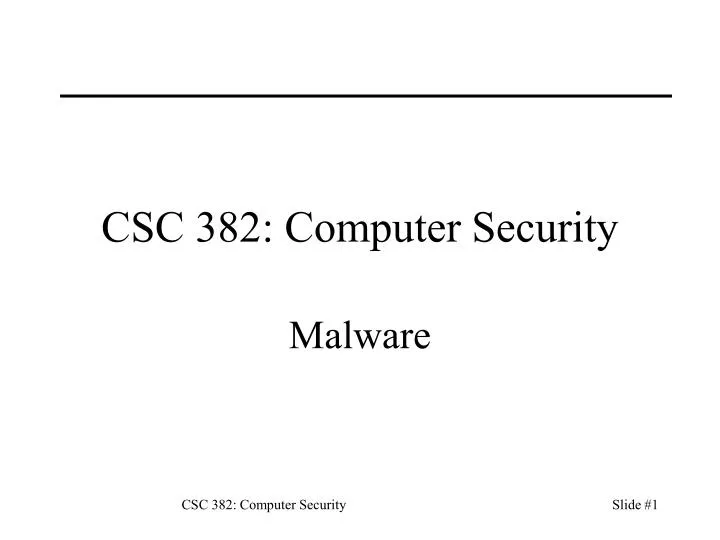 csc 382 computer security