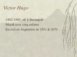 victor hugo
