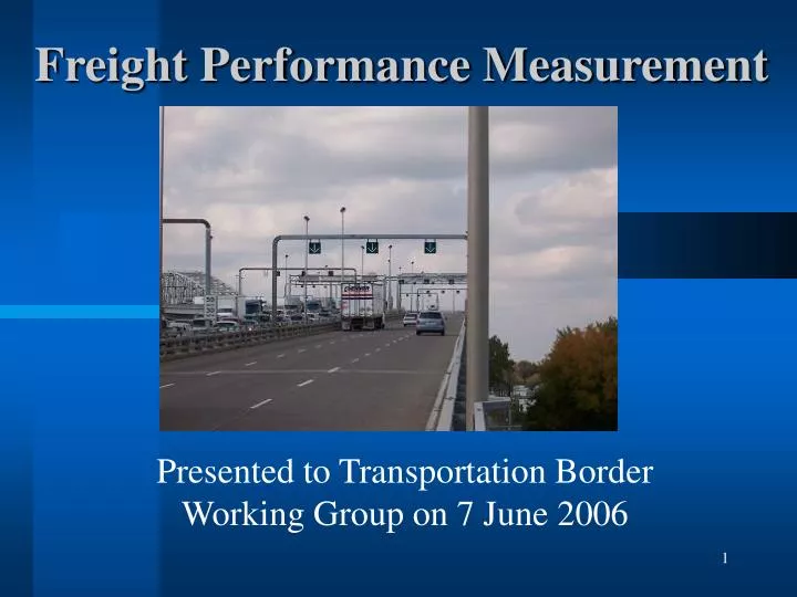 freight performance measurement