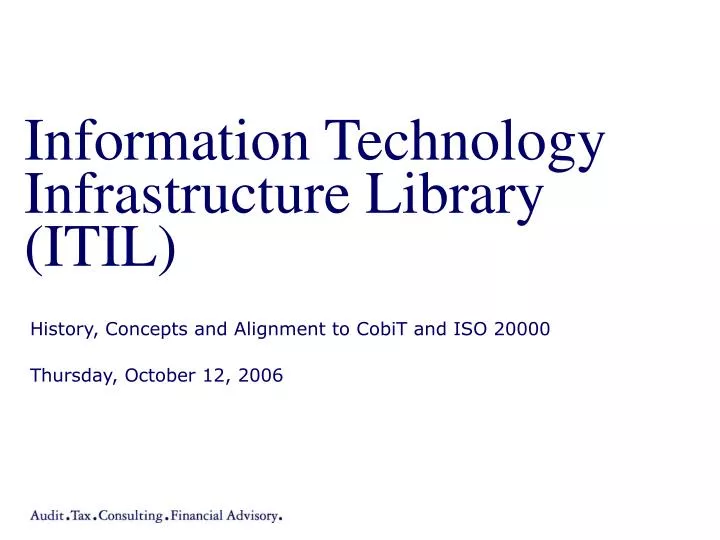 information technology infrastructure library itil