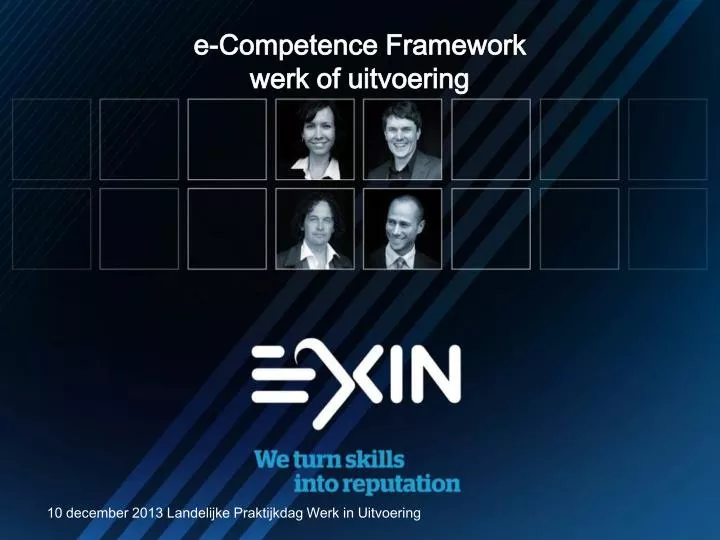 e competence framework werk of uitvoering
