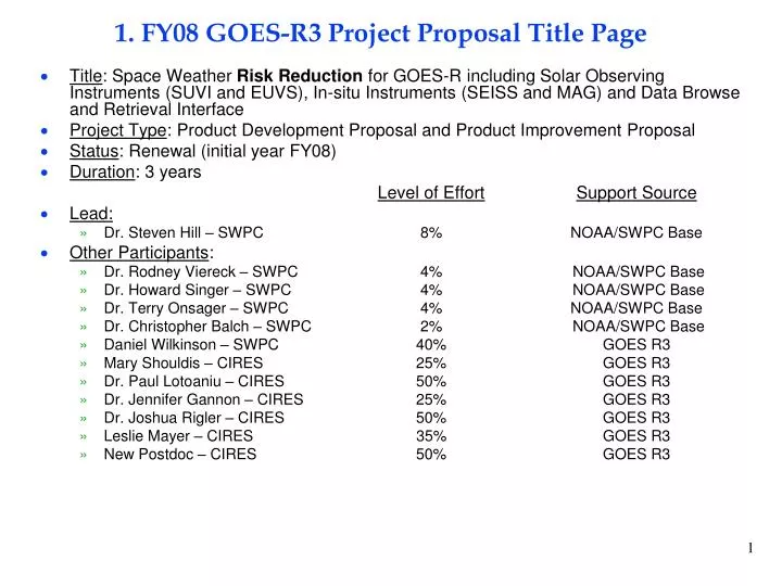 1 fy08 goes r3 project proposal title page