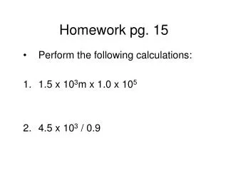 Homework pg. 15
