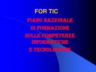 for tic