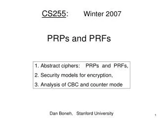 PRPs and PRFs