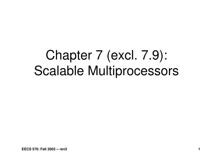 chapter 7 excl 7 9 scalable multiprocessors