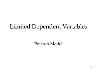 Limited Dependent Variables