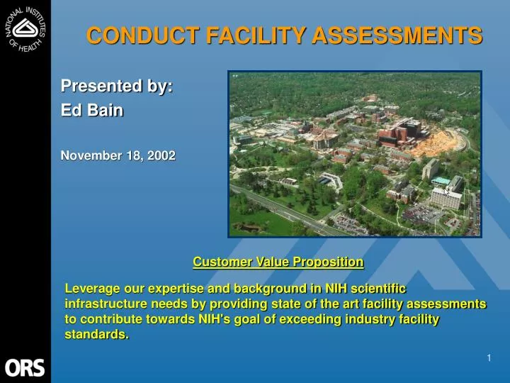 conduct facility assessments