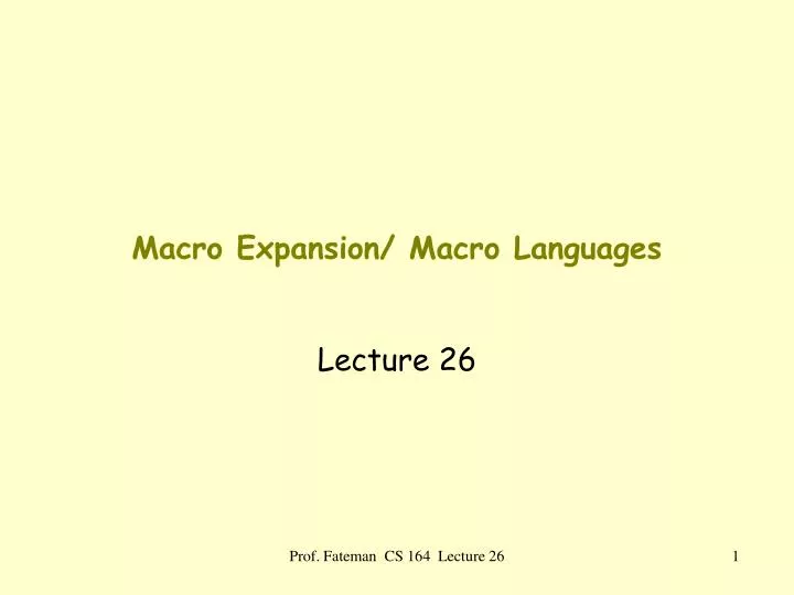 macro expansion macro languages