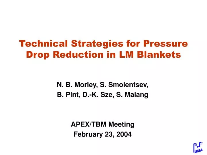 technical strategies for pressure drop reduction in lm blankets