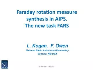 Faraday rotation measure synthesis in AIPS. The new task FARS