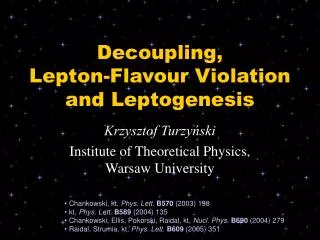 Decoupling, Lepton-Flavour Violation and Leptogenesis