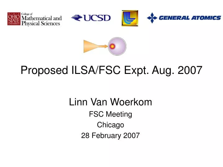 proposed ilsa fsc expt aug 2007