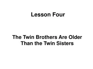 lesson four