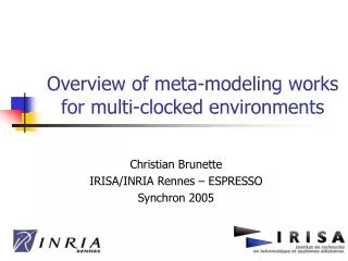 Overview of meta-modeling works for multi-clocked environments