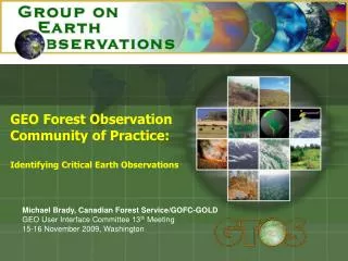 GEO Forest Observation Community of Practice: Identifying Critical Earth Observations