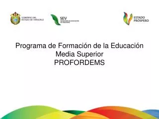 programa de formaci n de la educaci n media superior profordems