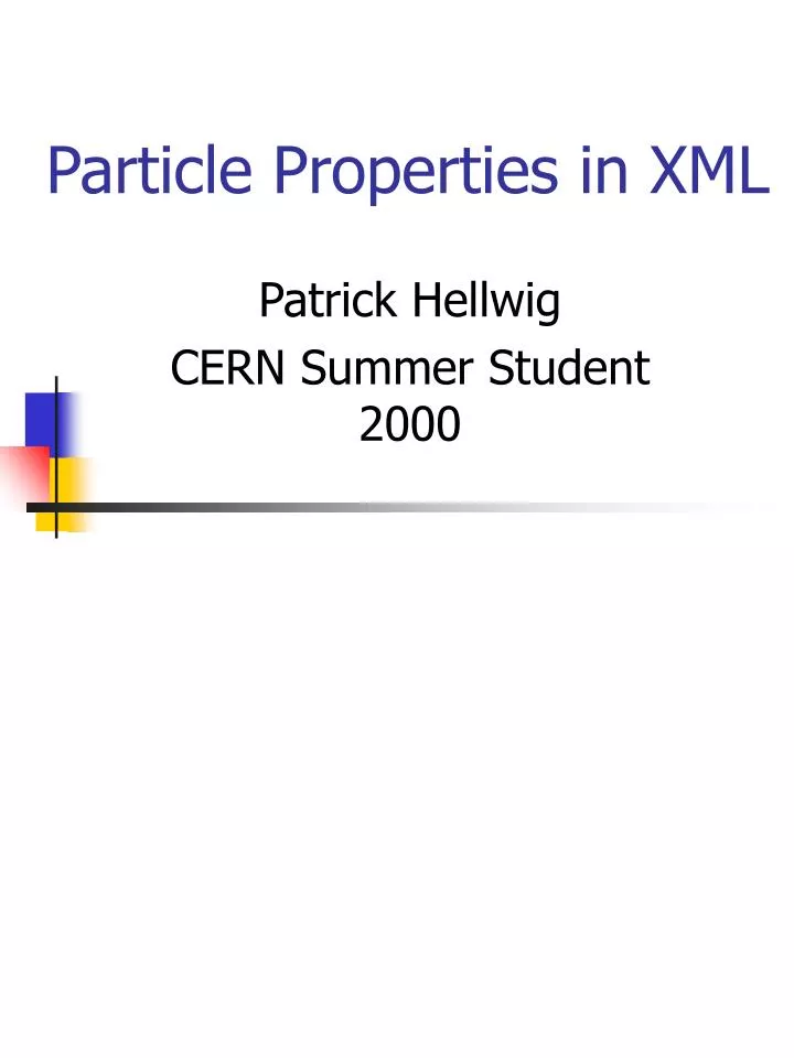 particle properties in xml