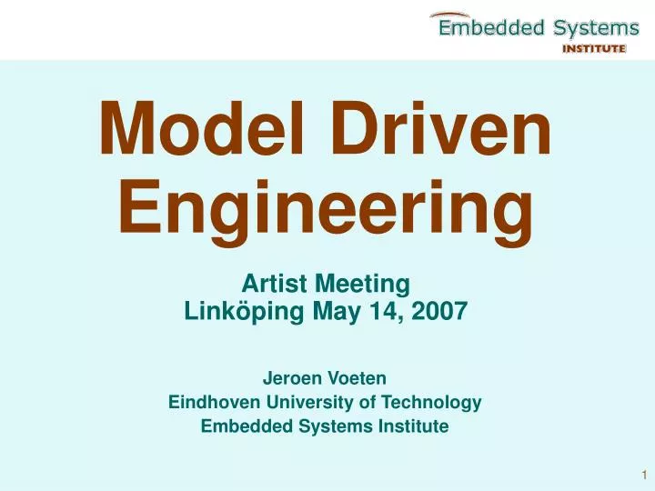 model driven engineering