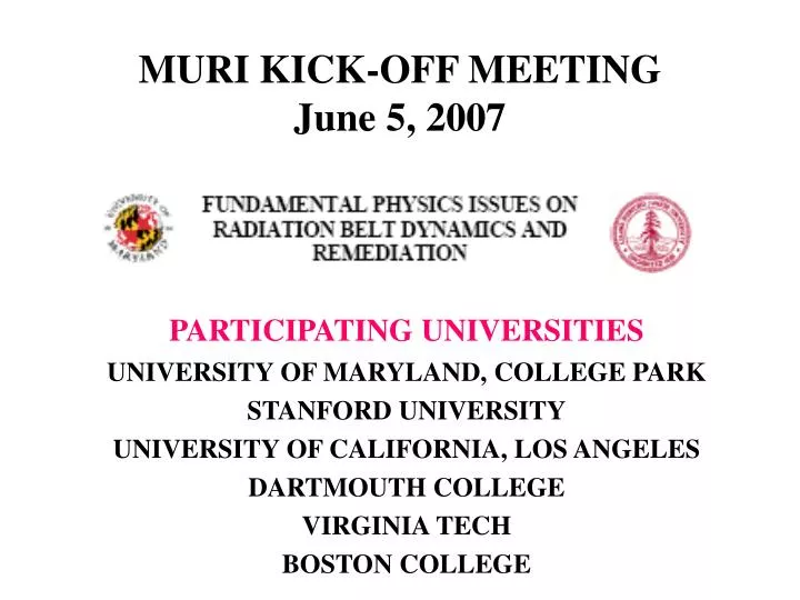 muri kick off meeting june 5 2007
